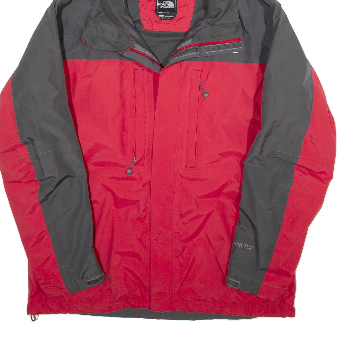 THE NORTH FACE Gore Tex Mens Rain Jacket Red Hooded XL