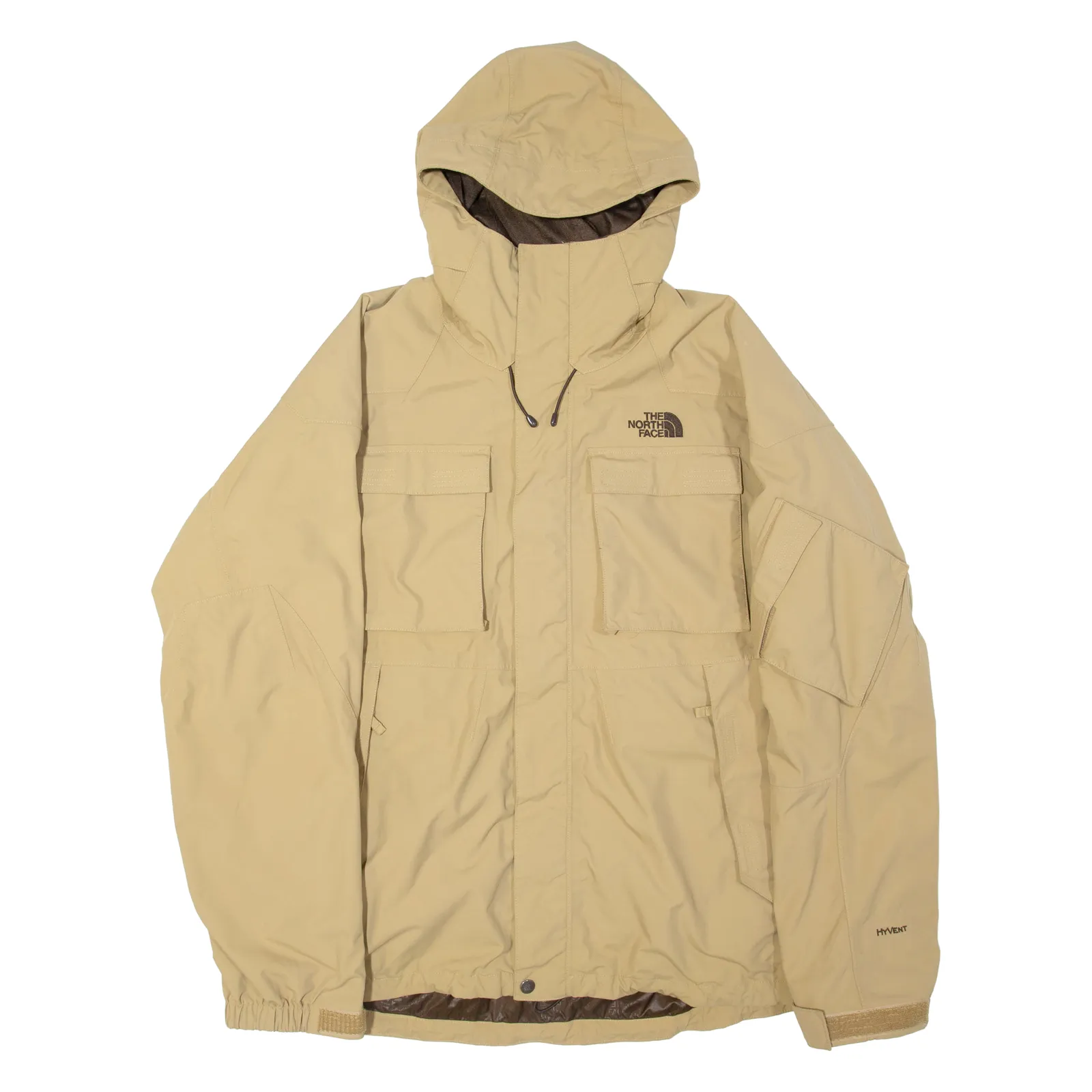 THE NORTH FACE Mens Chore Jacket Brown Nylon Hooded M