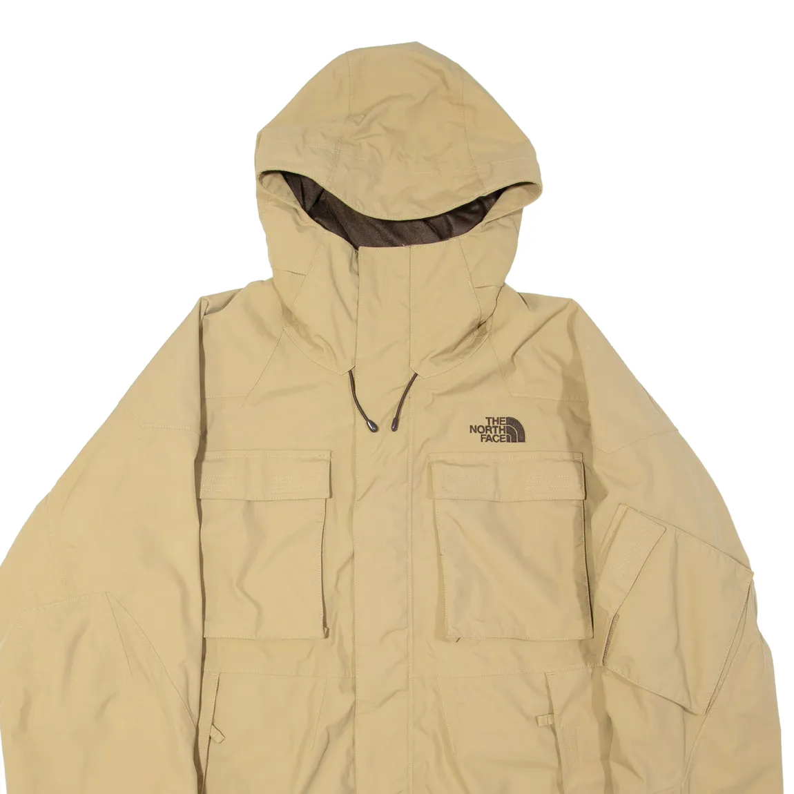 THE NORTH FACE Mens Chore Jacket Brown Nylon Hooded M