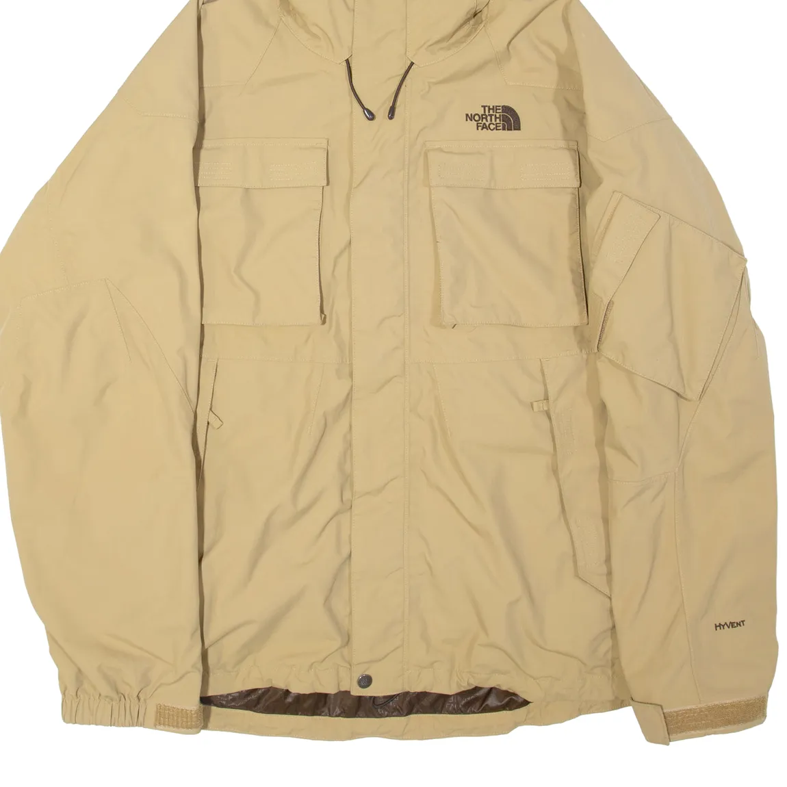 THE NORTH FACE Mens Chore Jacket Brown Nylon Hooded M