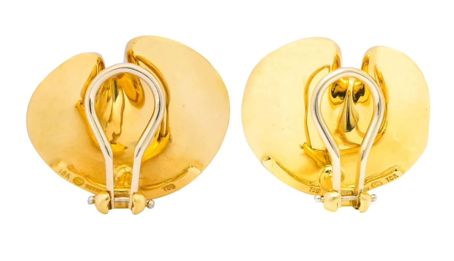 Tiffany & Co. Angela Cummings 18 Karat Gold Lily Pad Ear-Clip Earrings