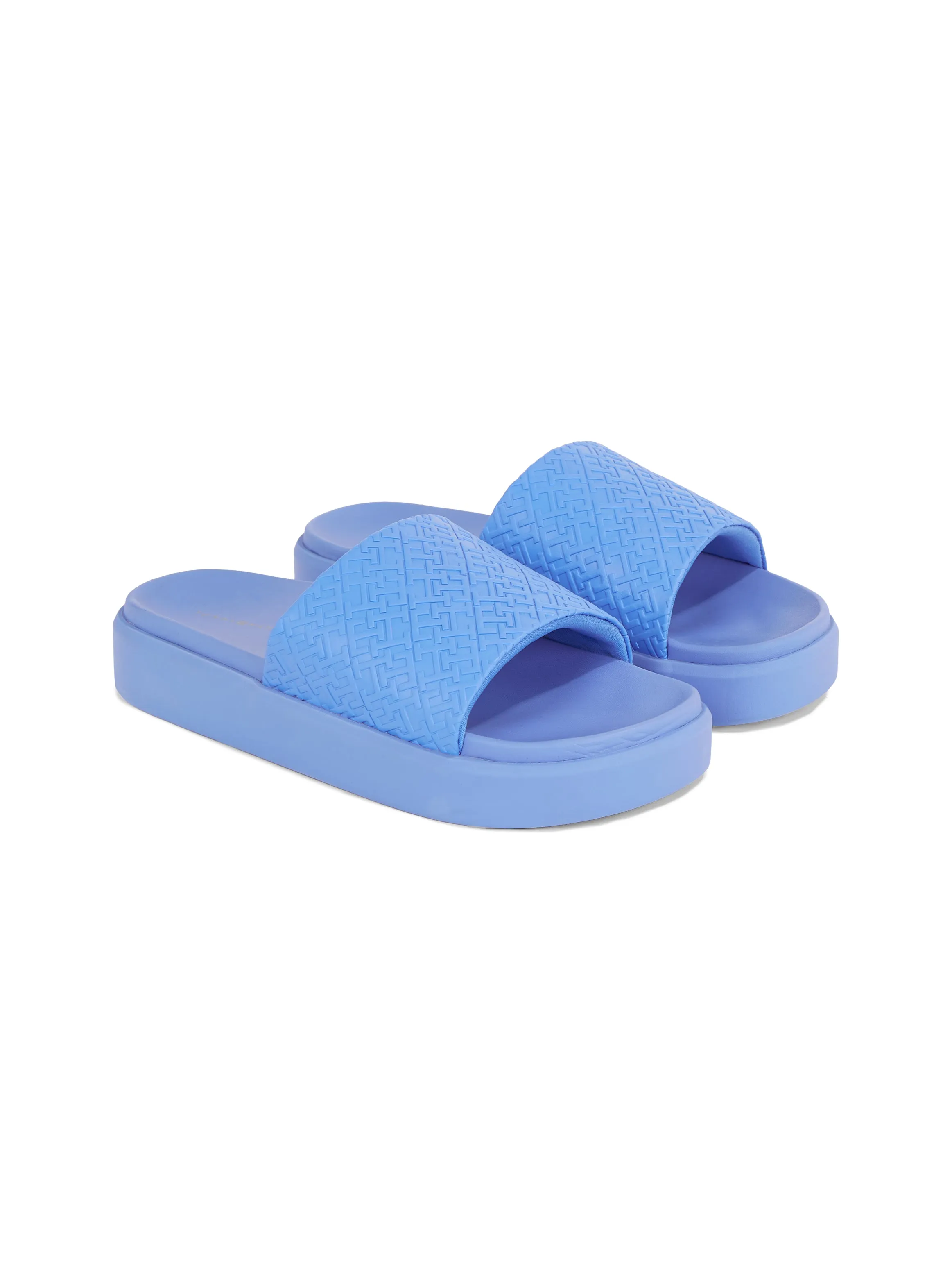 Tommy Hilfiger Blue Platform Pool Slide