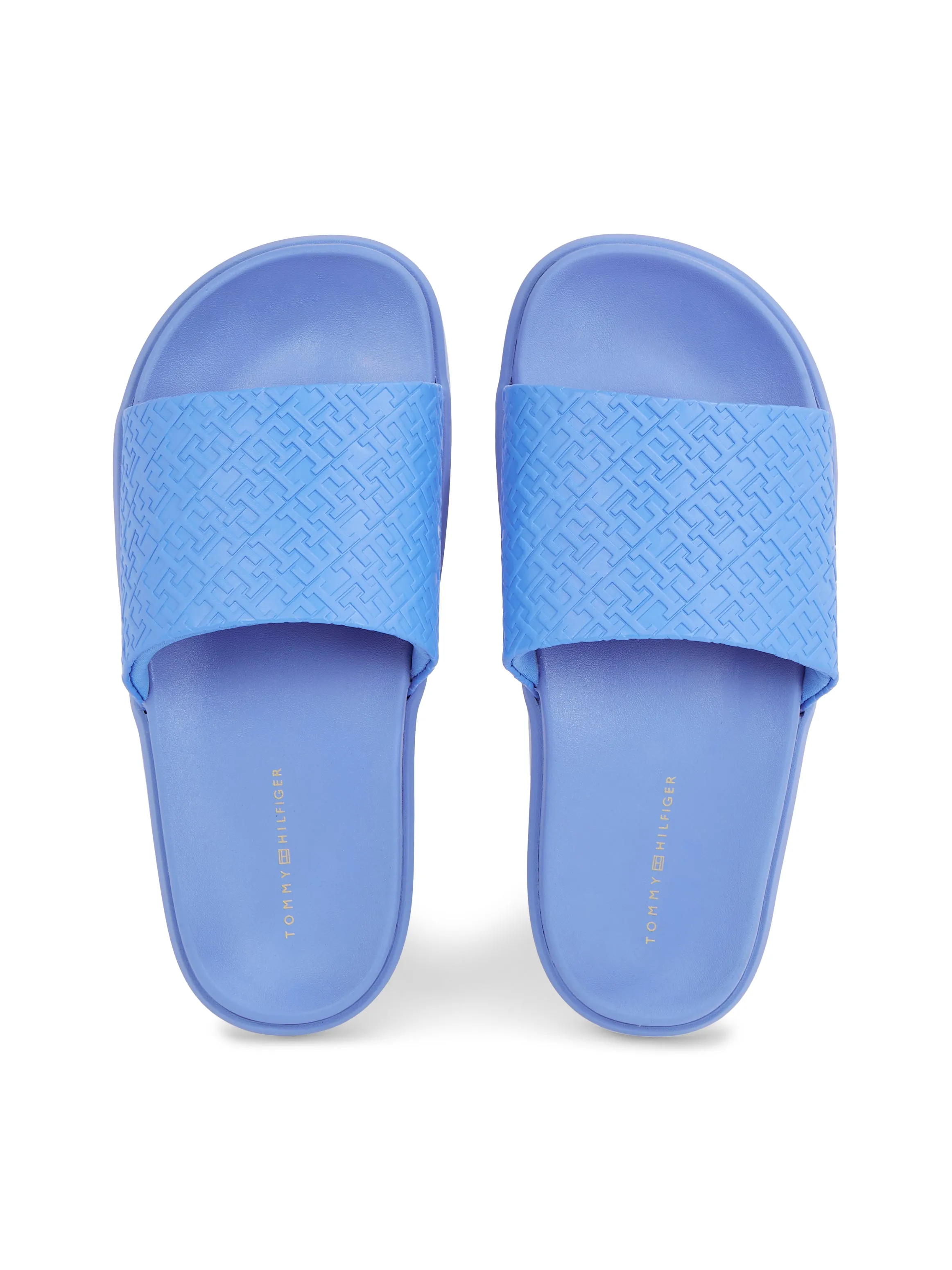 Tommy Hilfiger Blue Platform Pool Slide