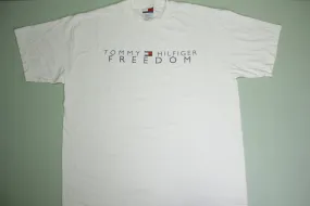 Tommy Hilfiger vintage flag spellout T-shirt, 90's, Made in USA.