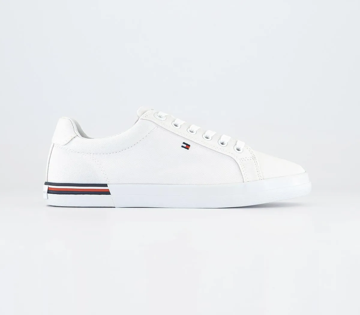 Tommy Hilfiger White Striped Sneakers UK 6.5