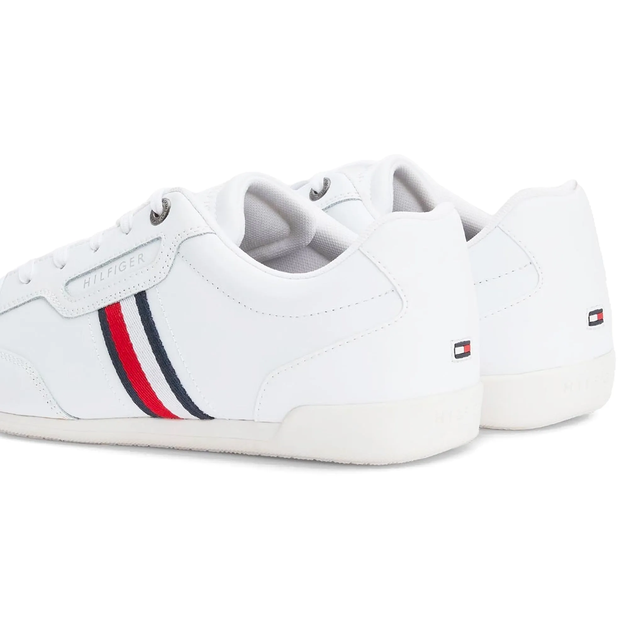 Tommy Hilfiger White Webbing Cupsole Trainers