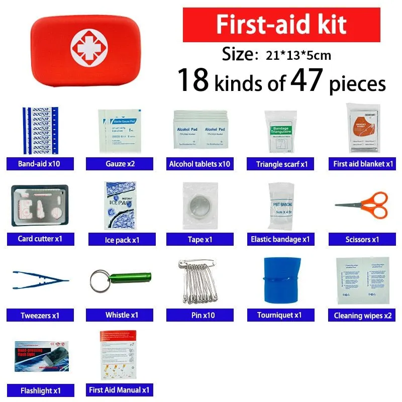 Trousse de premiers secours / kit d'urgence 18 articles BMC - First aid kit