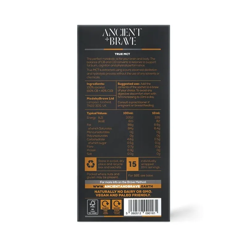 TRUE MCT SACHETS - ANCIENT & BRAVE