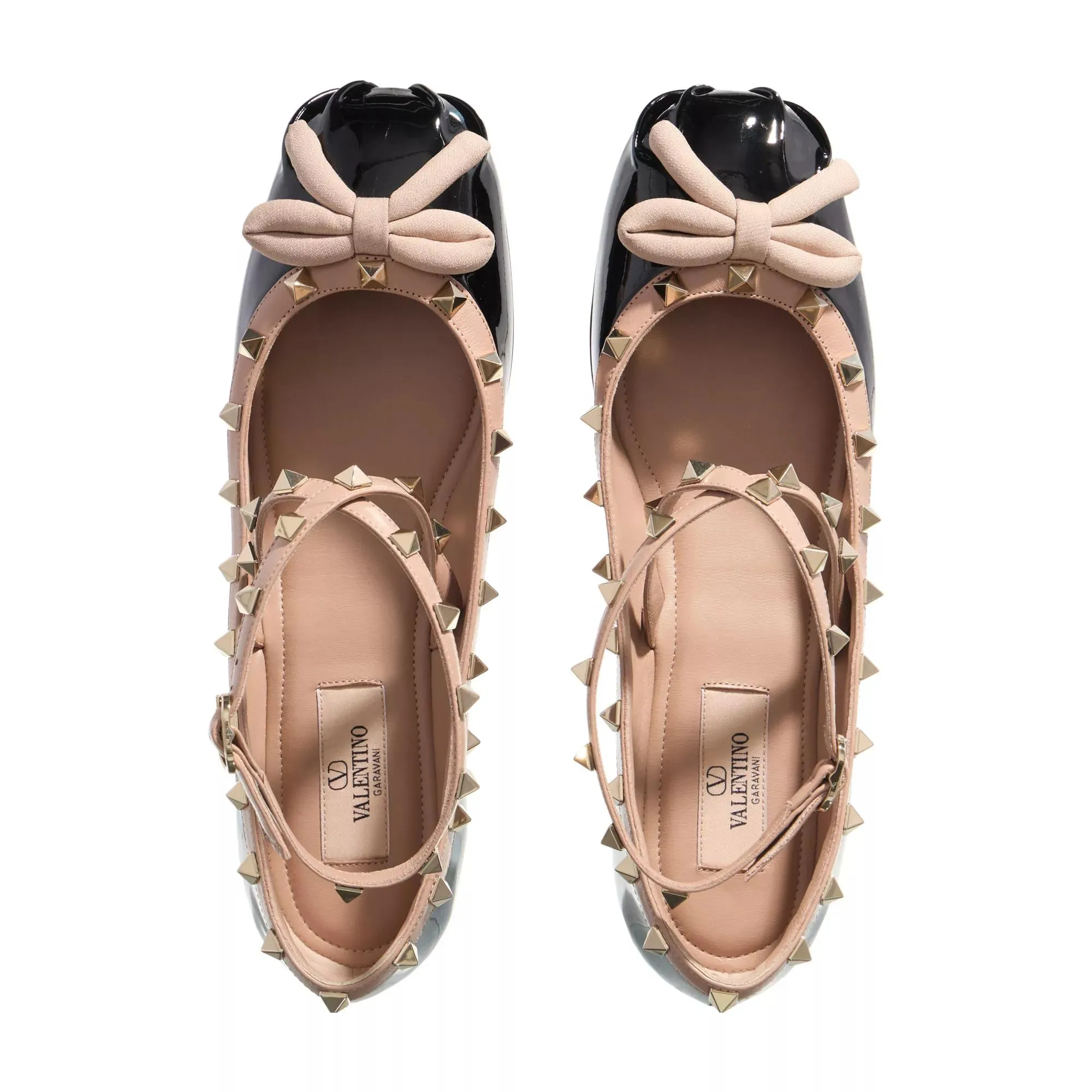 Valentino Garavani  Ballerina Rockstud Nero Rose