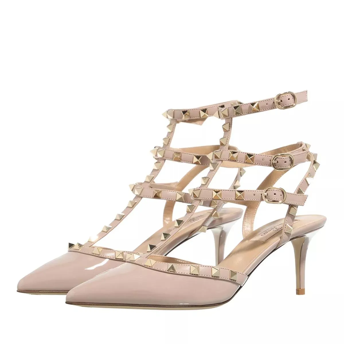 Valentino Garavani  Rockstud Ankle Strap T.65 Poudre