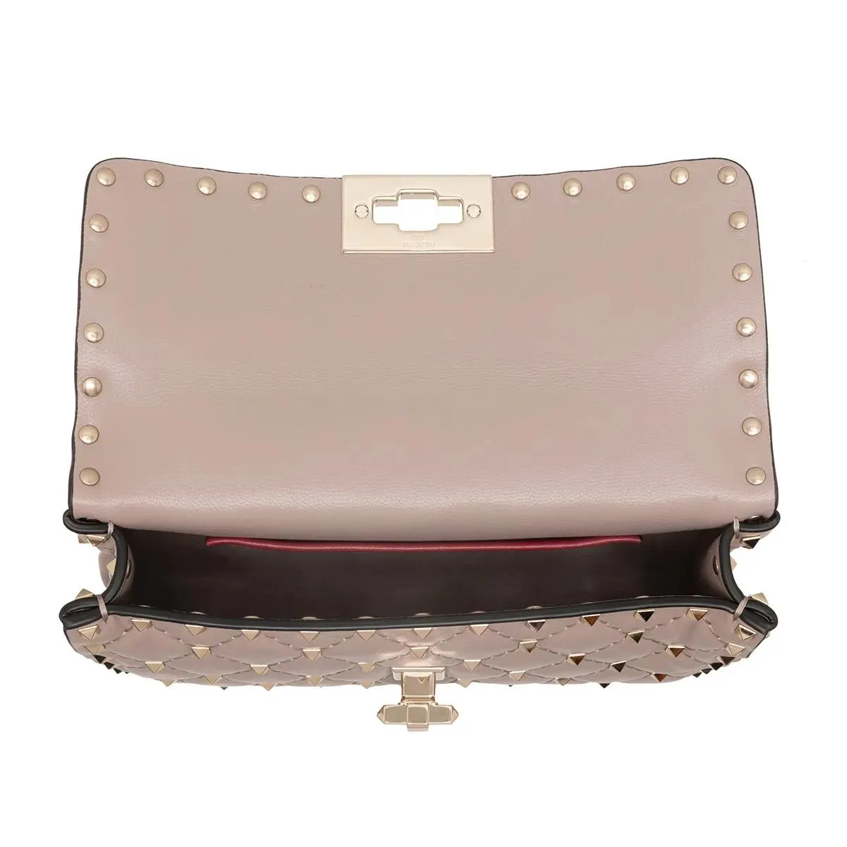 Valentino Garavani  Rockstud Spike Small Shoulder Bag Poudre