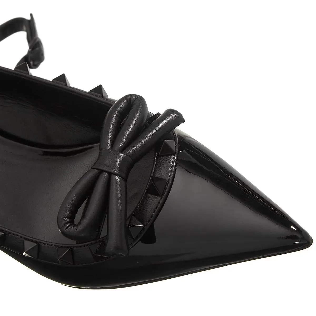 Valentino Garavani  Sling Back Rockstud Bow Nero