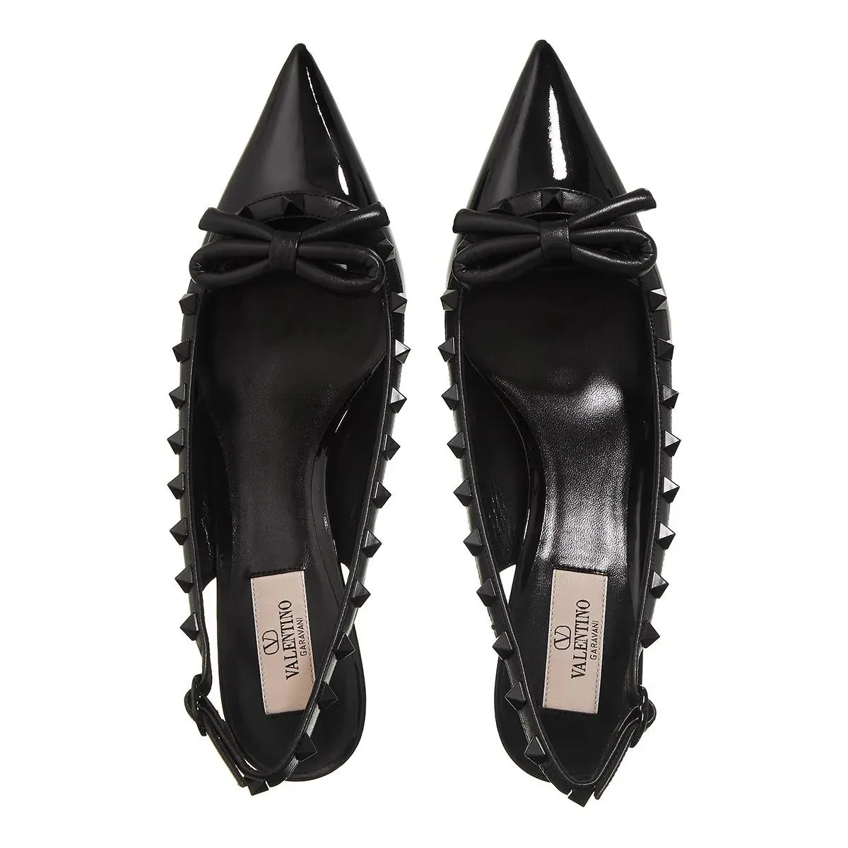 Valentino Garavani  Sling Back Rockstud Bow Nero