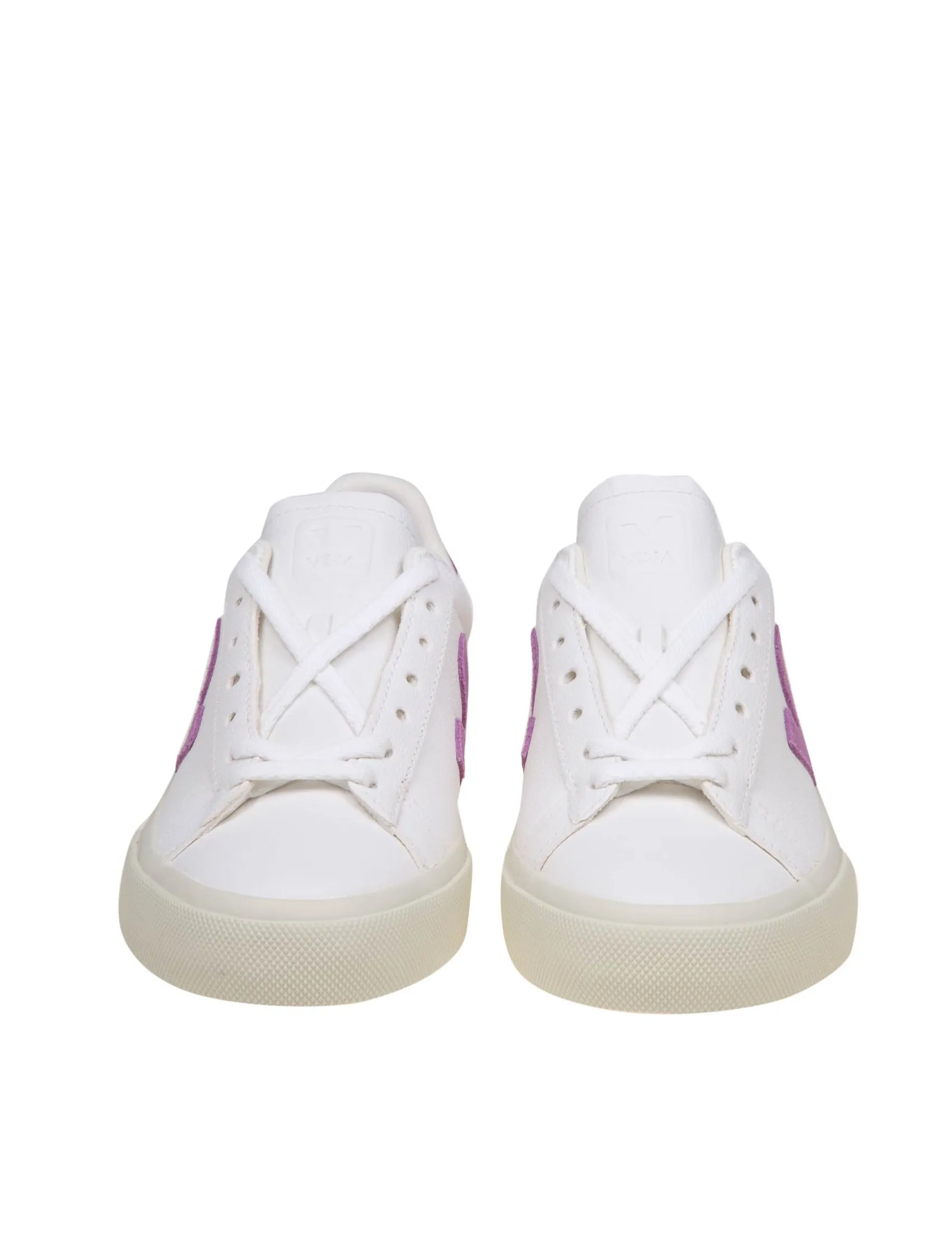 VEJA CAMPO CHROMEFREE IN WHITE/MULBERRY LEATHER