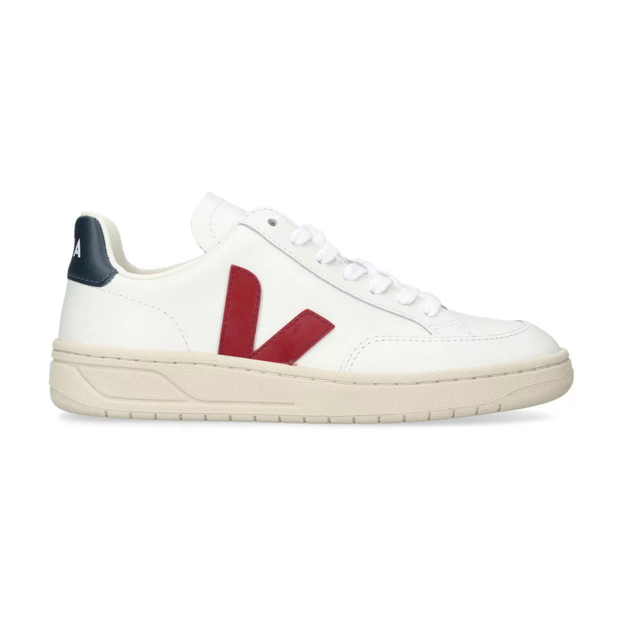 VEJA V-12 Lace-Up Trainers - WHITE