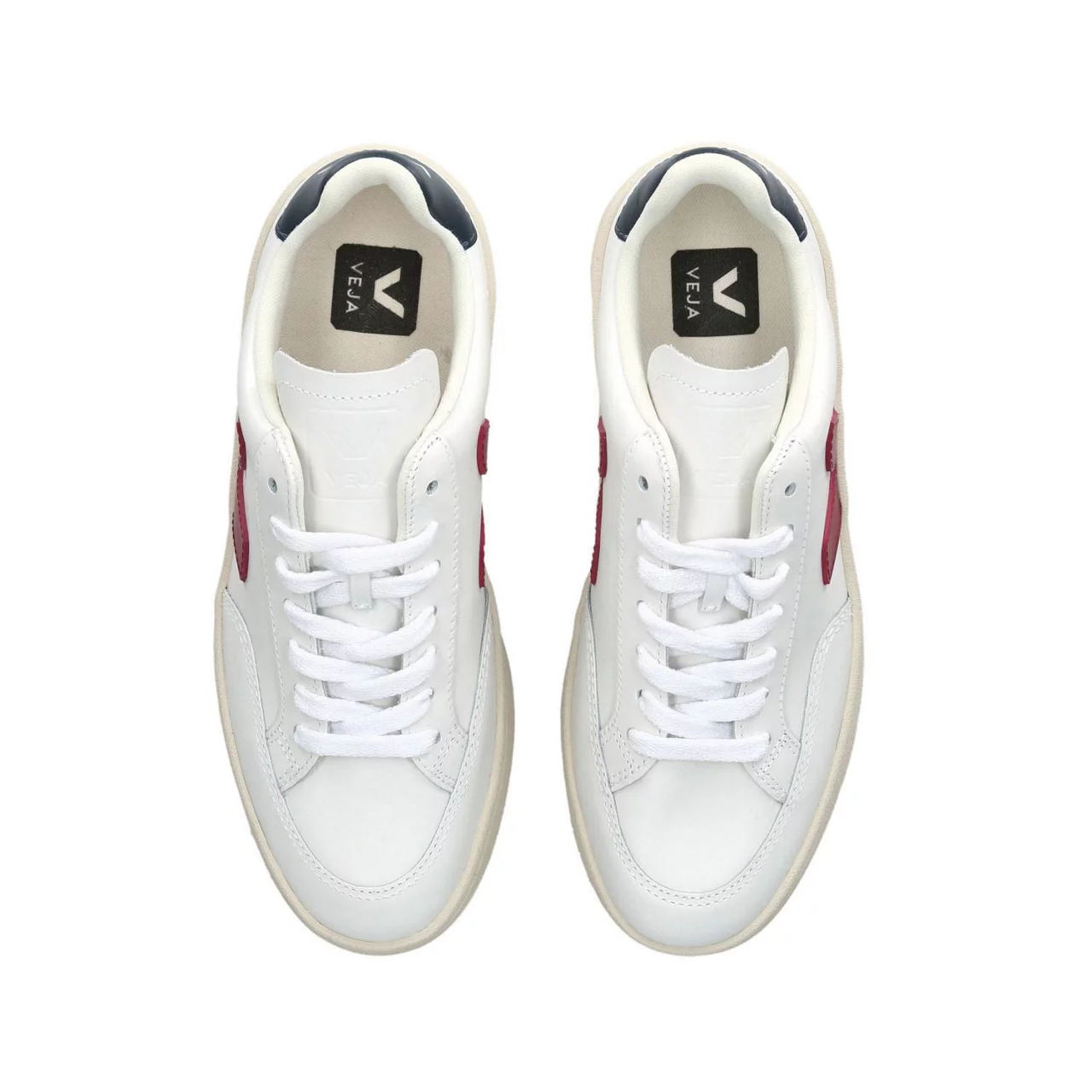 VEJA V-12 Lace-Up Trainers - WHITE