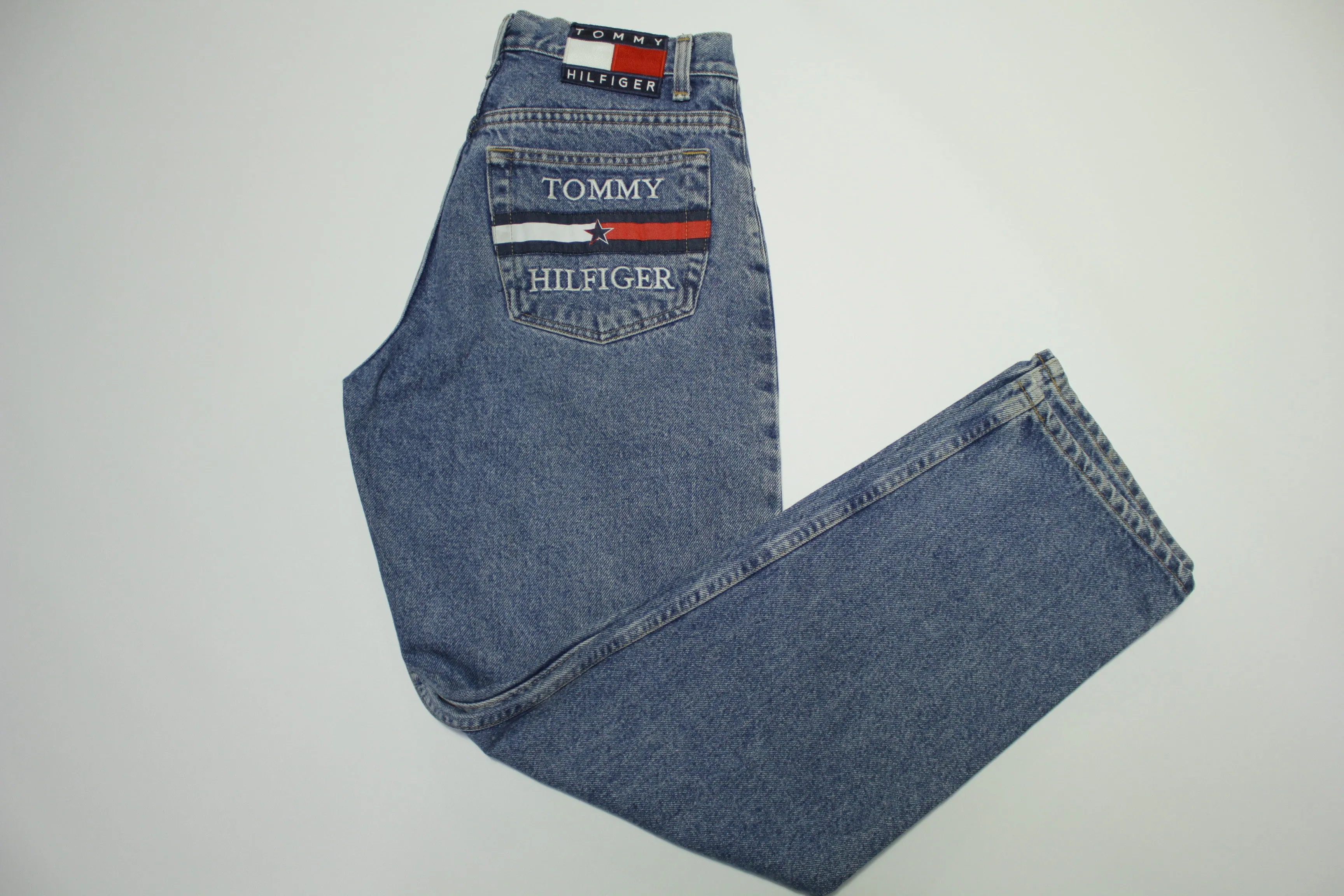 Vintage 90's Tommy Hilfiger Big Patch Tommy Star Jeans