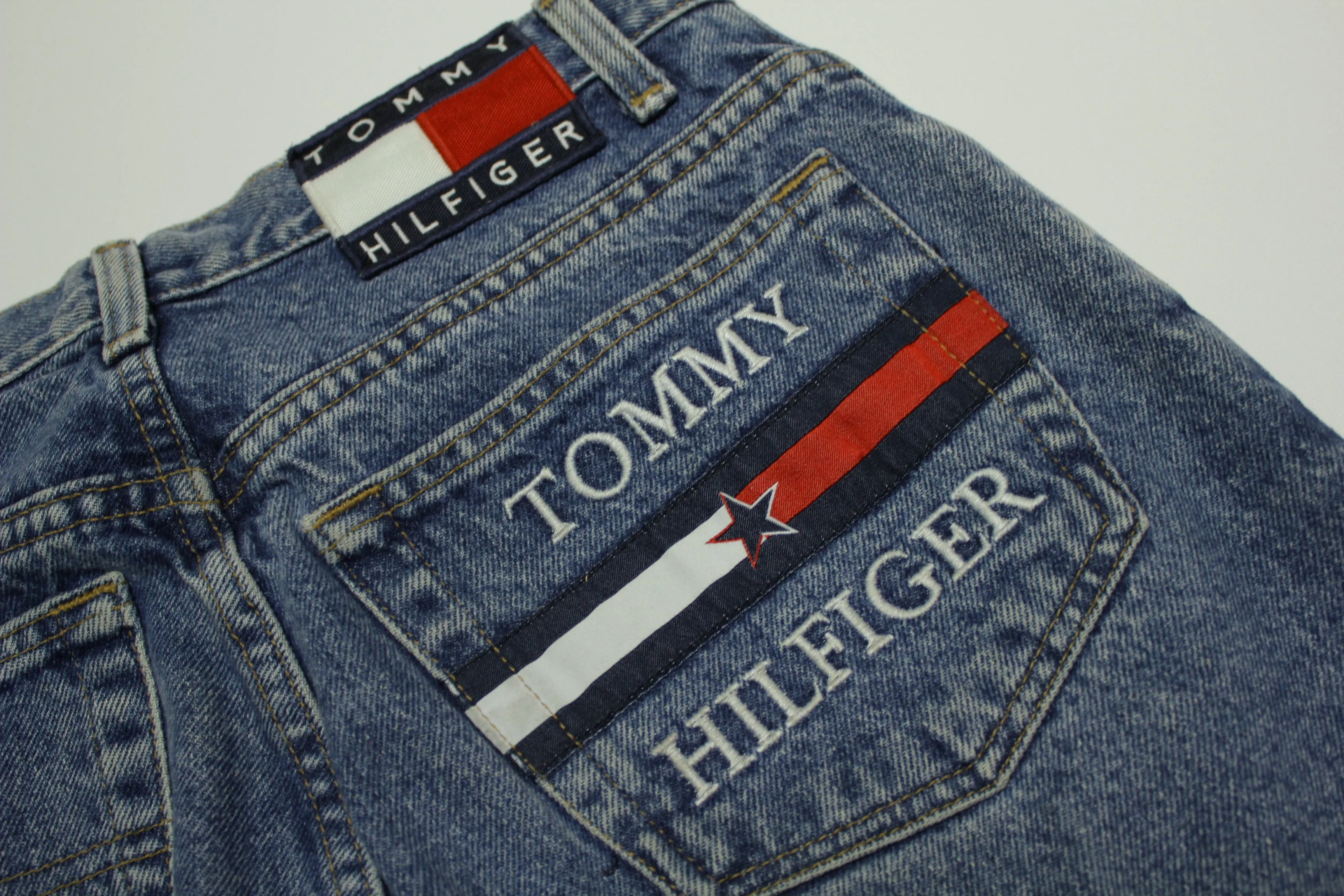 Vintage 90's Tommy Hilfiger Big Patch Tommy Star Jeans