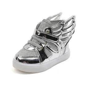  Wings Children Shoes Fashion Spring Autumn Glow Flashing Led Shoe Kids Korean Style Baby Shoes Boys Girls Sports Shoes