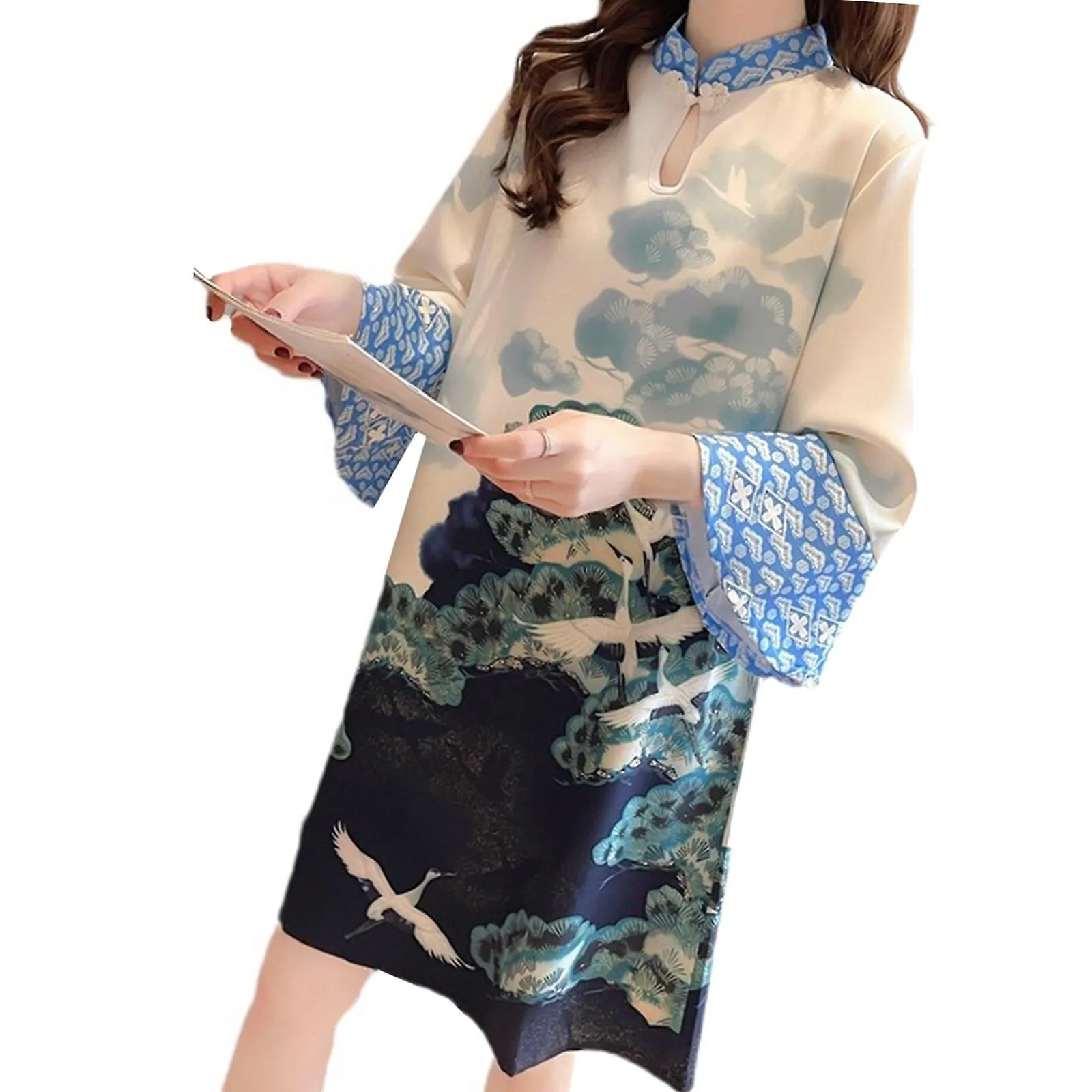 Women Cheongsam Dress Chinese Qipao Dress Improved Cheongsam Evening Dress