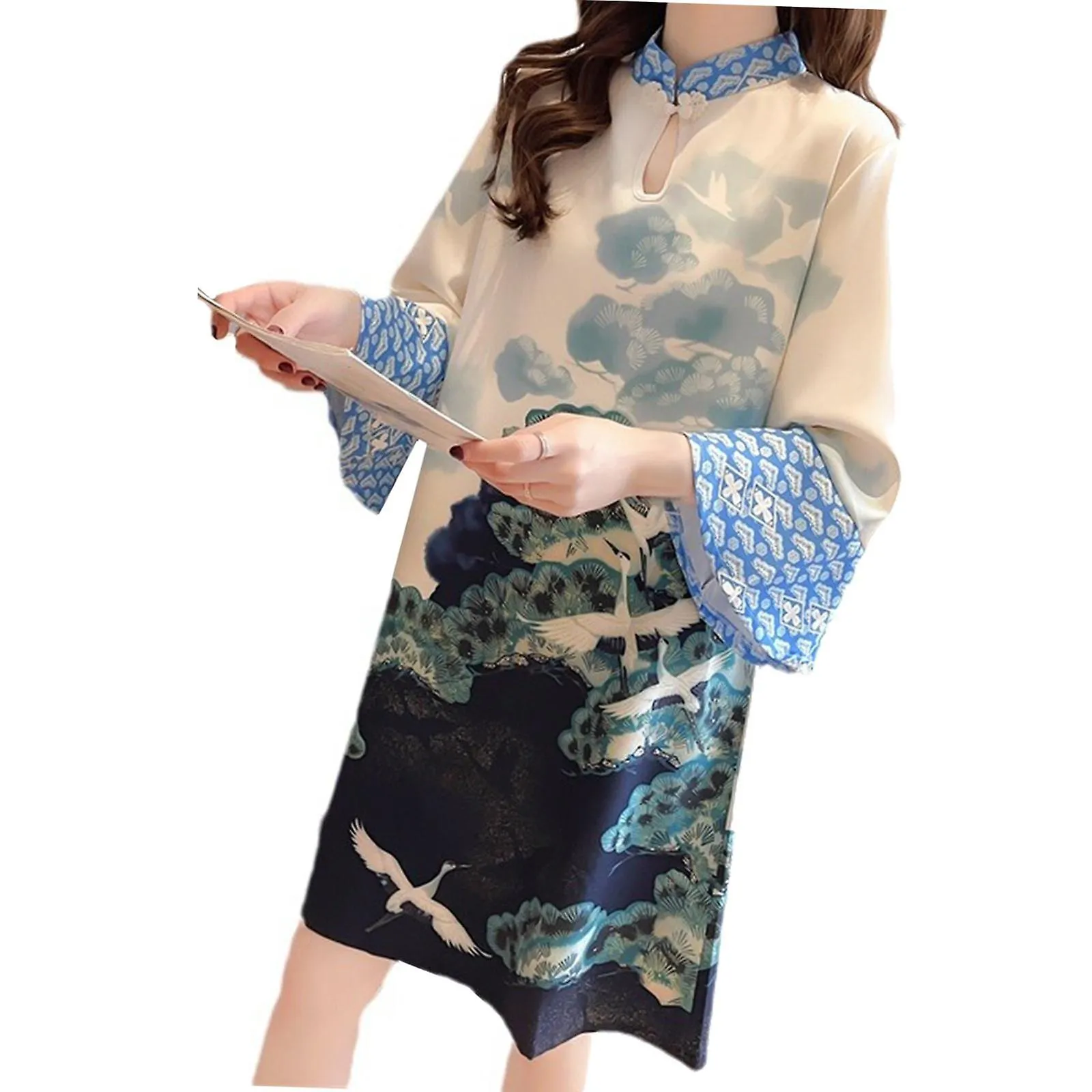 Women Cheongsam Dress Chinese Qipao Dress Improved Cheongsam Evening Dress